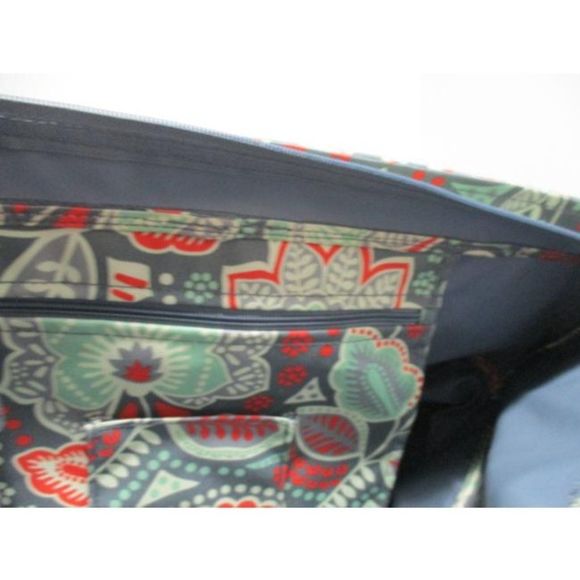 *Vera Bradley Nomadic Floral Design Green And Pink Polyester Tote - Picture 3 of 7